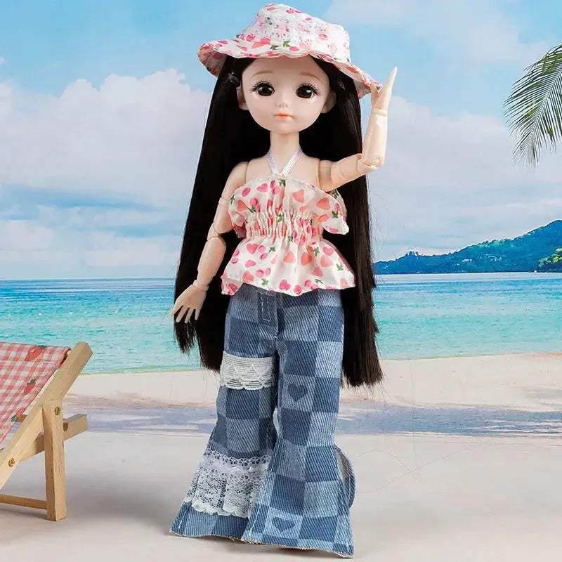 1/6 BJD Doll With Anime Eyes Fashion Dress Up Outfit - ToylandEU