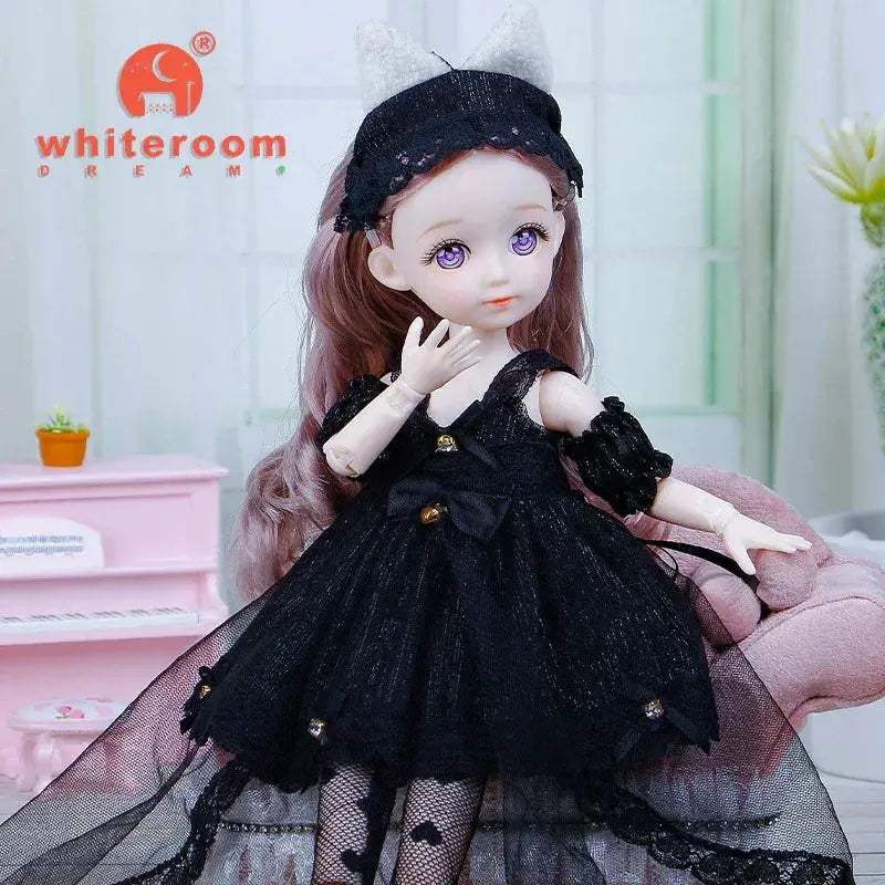 1/6 BJD Doll With Anime Eyes Fashion Dress Up Outfit - ToylandEU