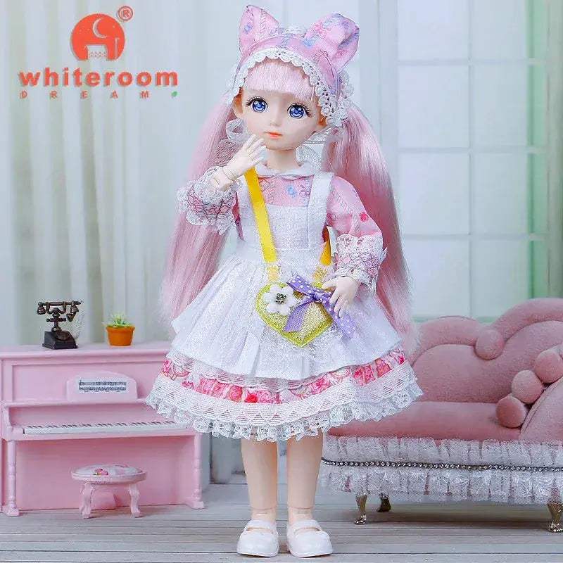 1/6 BJD Doll With Anime Eyes Fashion Dress Up Outfit - ToylandEU