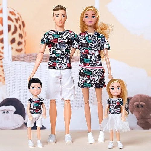 1/6 Barbi Doll Family Set - Mom, Dad, and Kids (Set of 4) - 30cm ToylandEU.com Toyland EU