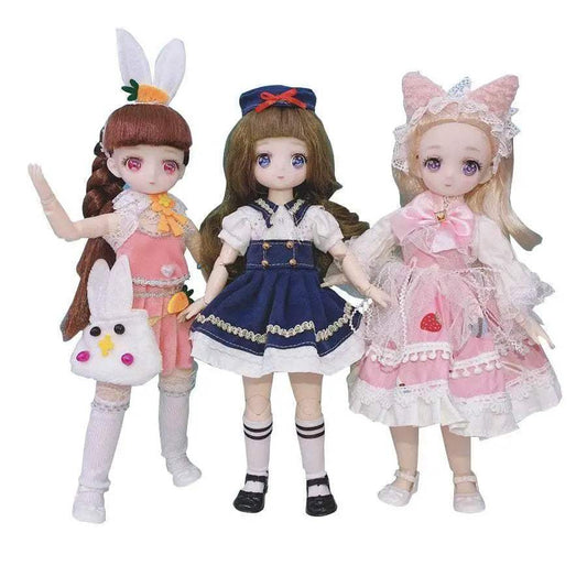  1/6 Bjd Anime Dolls For Kids Girls 30cm With Dresses Toy -  ToylandEU™