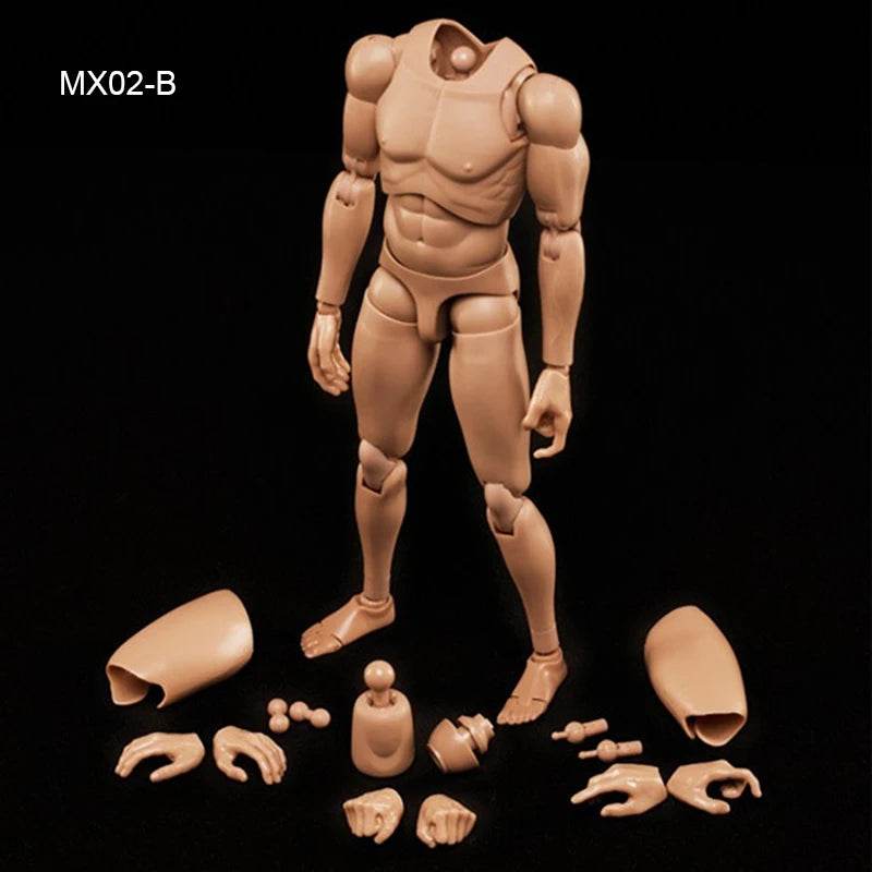 1/6 Scale MX02-A MX02-B Asian/Europe Skin Male Soldier Body Action Doll Toys - ToylandEU