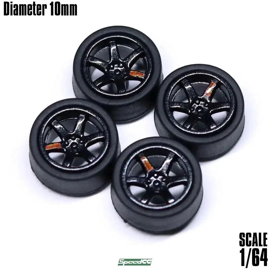  1/64 ABS Wheels Rubber Tires For Model Cars Racing Pro -  ToylandEU™