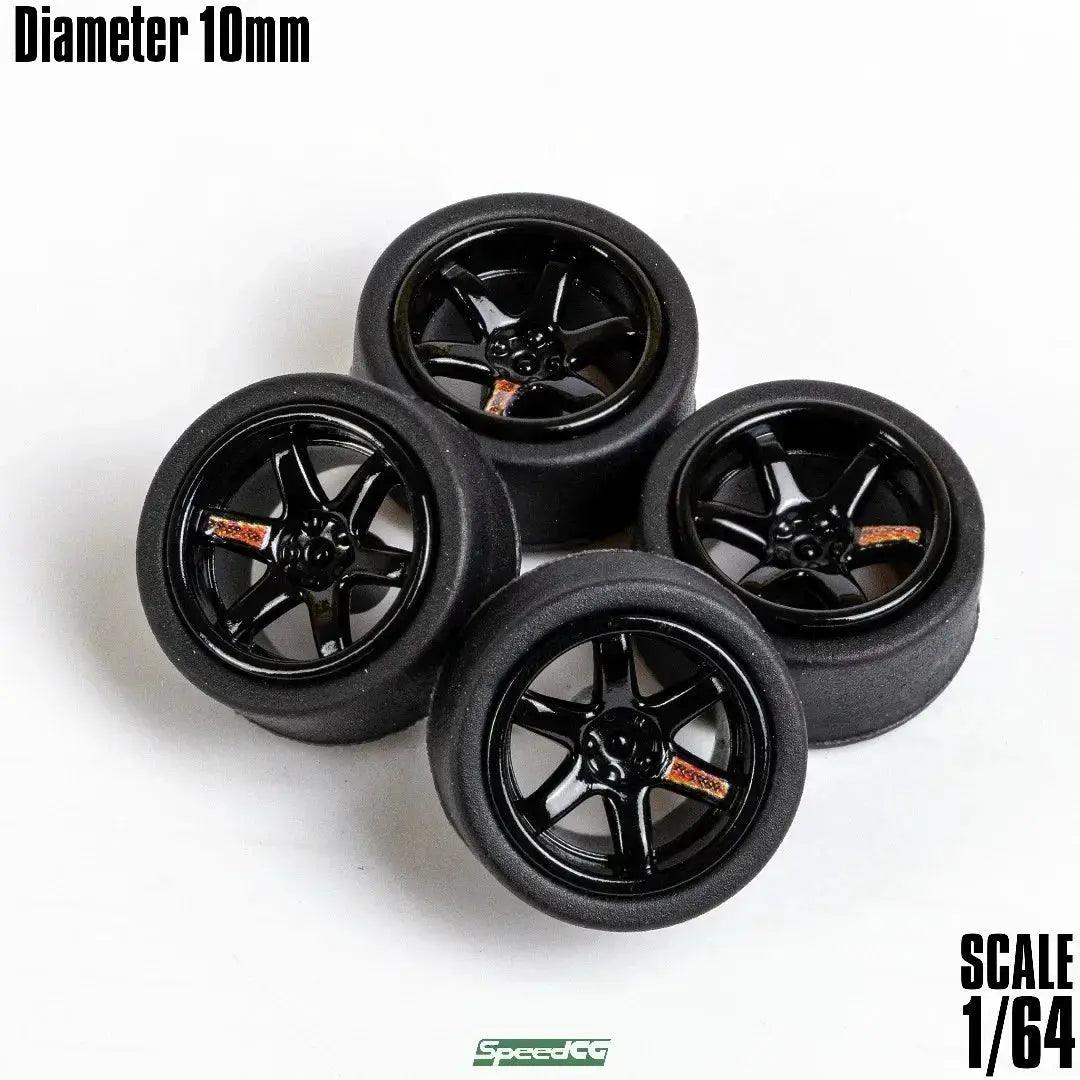  1/64 ABS Wheels Rubber Tires For Model Cars Racing Pro -  ToylandEU™
