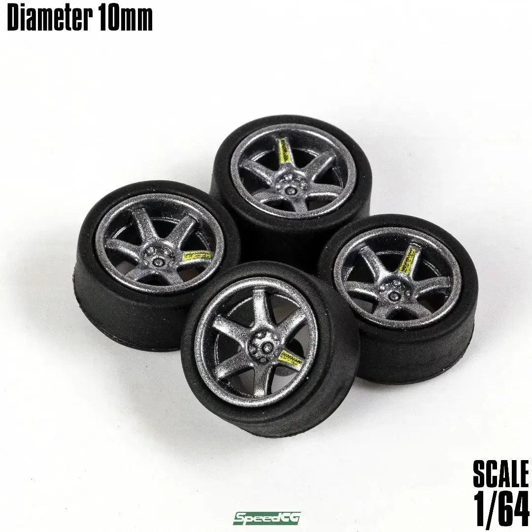  1/64 ABS Wheels Rubber Tires For Model Cars Racing Pro -  ToylandEU™
