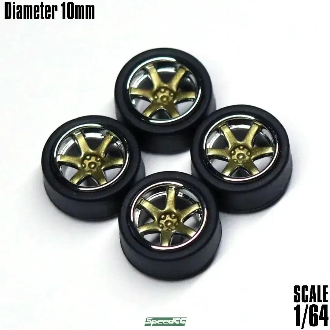  1/64 ABS Wheels Rubber Tires For Model Cars Racing Pro -  ToylandEU™