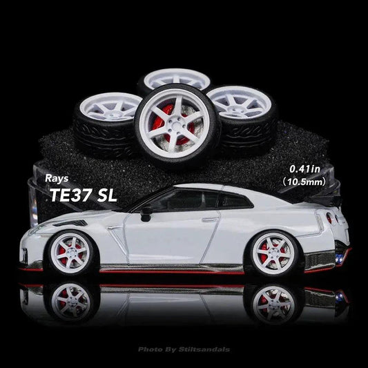  1/64 Diecast Wheels Realistic Rubber Tires For MiniGT -  ToylandEU™