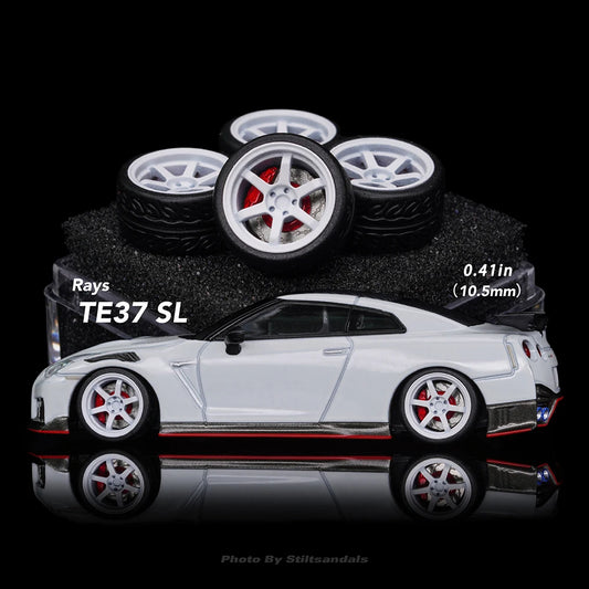 1/64 Diecast Wheels With Realistic Rubber Tires For MiniGT
