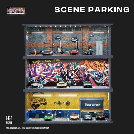  1/64 Garage Diorama With Lighting For Model Scenery -  ToylandEU™