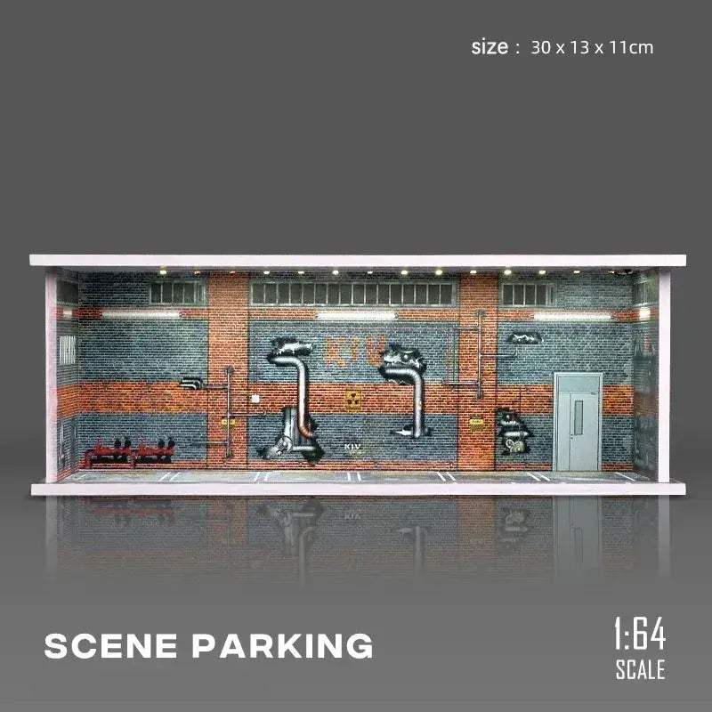 1/64 Garage Diorama With Lighting For Model Scenery - ToylandEU