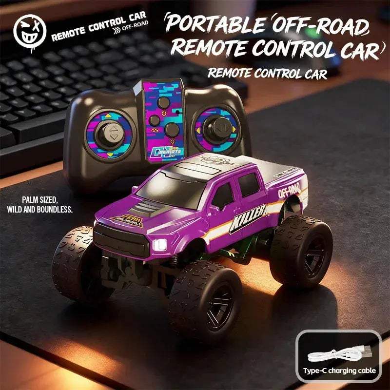 1 64 Scale 4WD RC Monster Truck Off Road CompactDesktop - ToylandEU