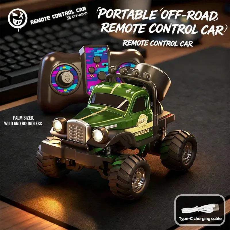 1 64 Scale 4WD RC Monster Truck Off Road CompactDesktop - ToylandEU