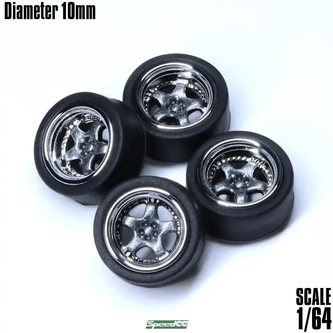  1/64 Scale ABS Wheels For Model Cars With Rubber Tires -  ToylandEU™