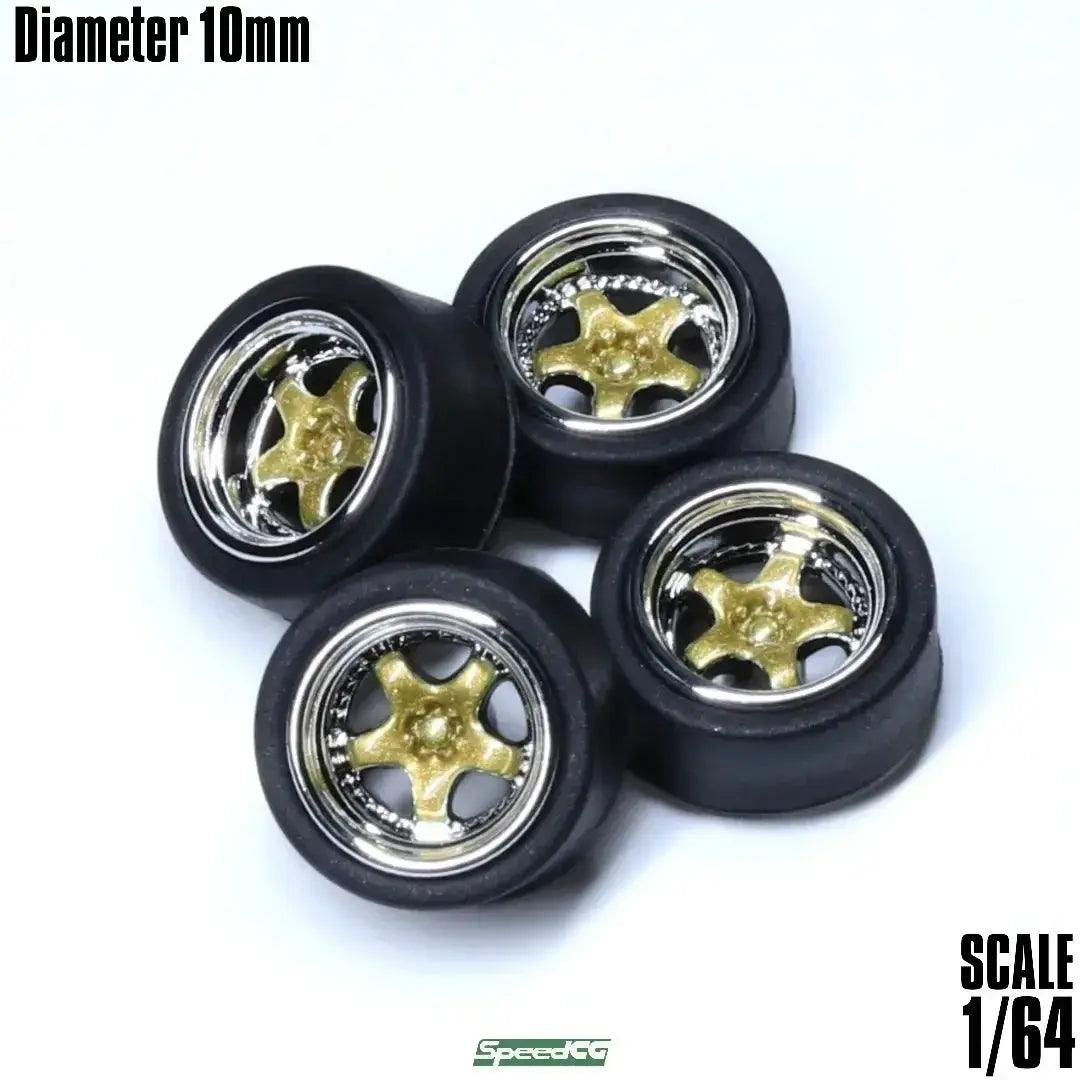  1/64 Scale ABS Wheels For Model Cars With Rubber Tires -  ToylandEU™