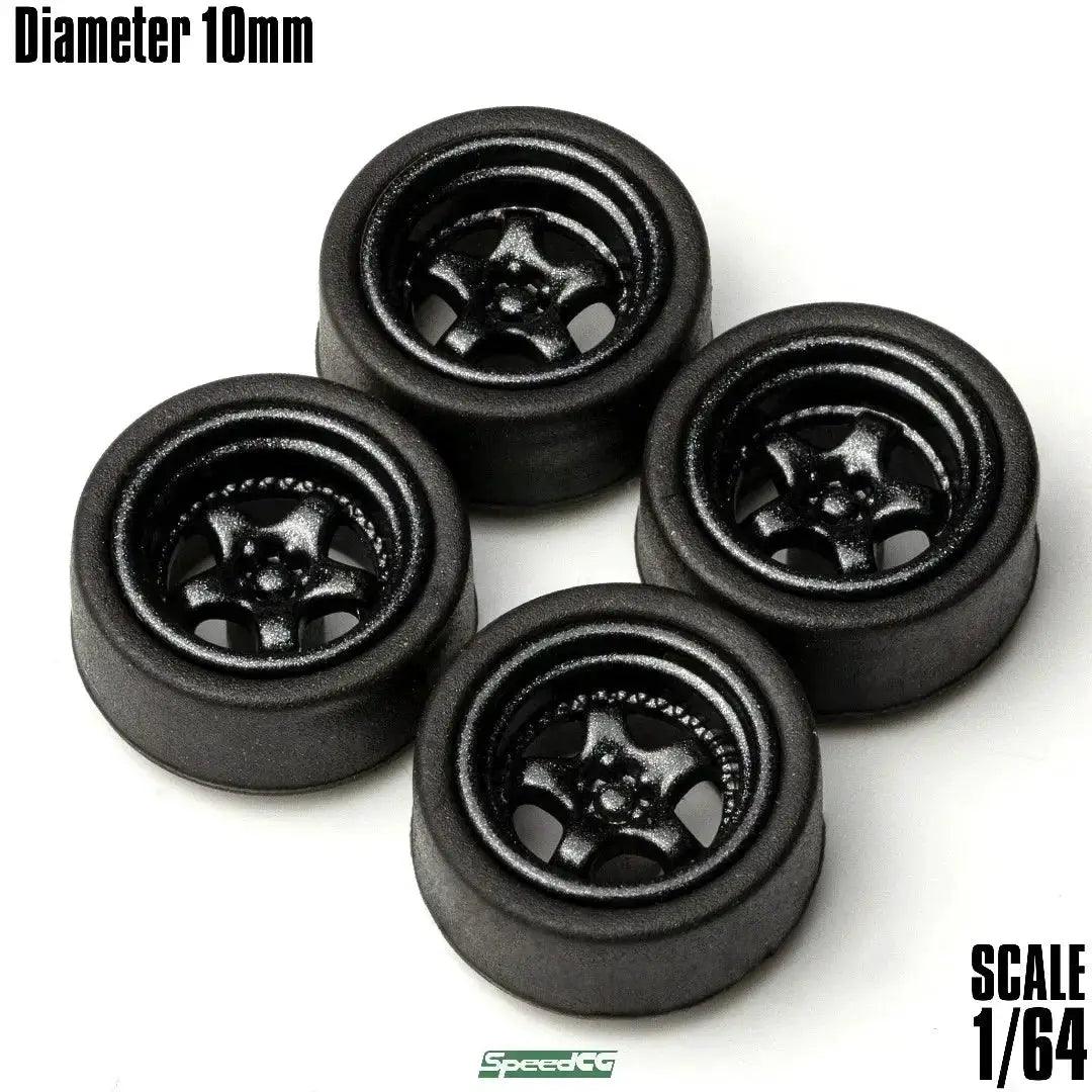  1/64 Scale ABS Wheels For Model Cars With Rubber Tires -  ToylandEU™
