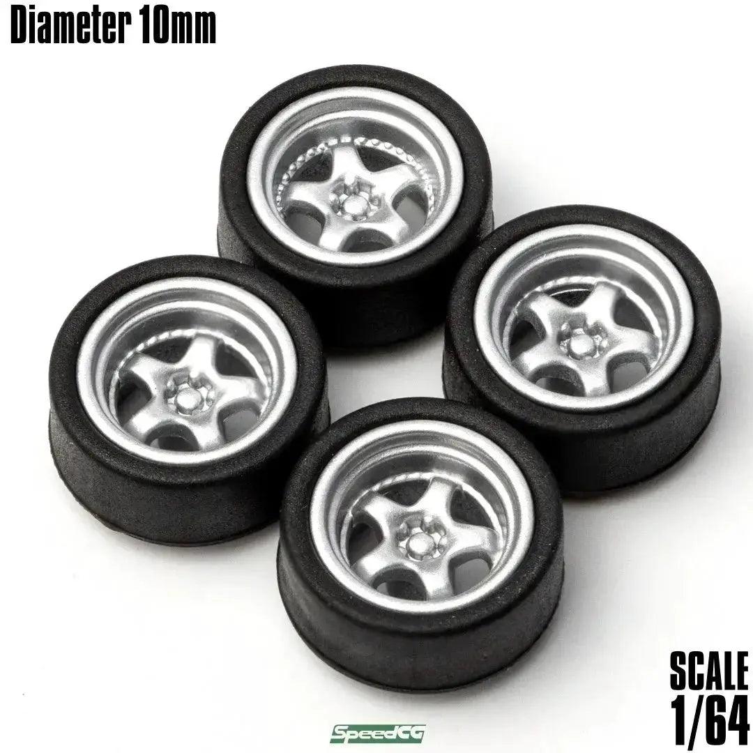  1/64 Scale ABS Wheels For Model Cars With Rubber Tires -  ToylandEU™
