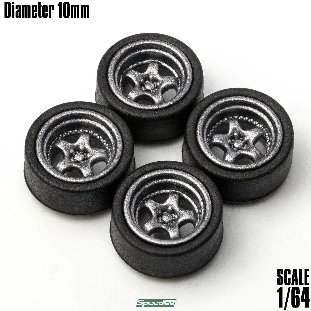  1/64 Scale ABS Wheels For Model Cars With Rubber Tires -  ToylandEU™