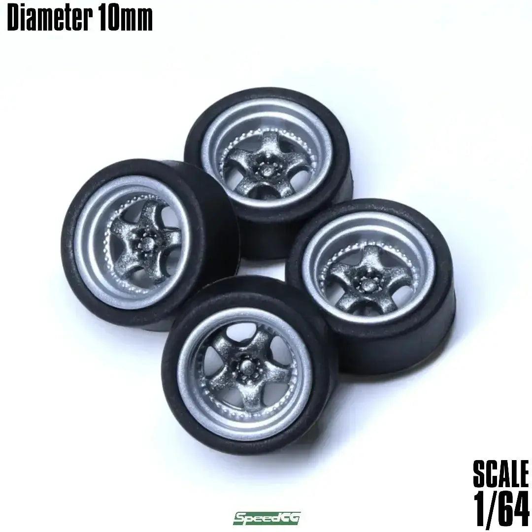  1/64 Scale ABS Wheels For Model Cars With Rubber Tires -  ToylandEU™