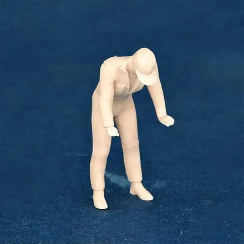 1/64 Scale Car Mechanic Figure Oil Change Unpainted Resin - ToylandEU
