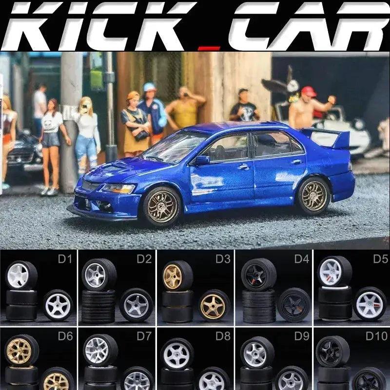  1/64 Scale Model Car Wheels With Rubber Tires Detail Up -  ToylandEU™