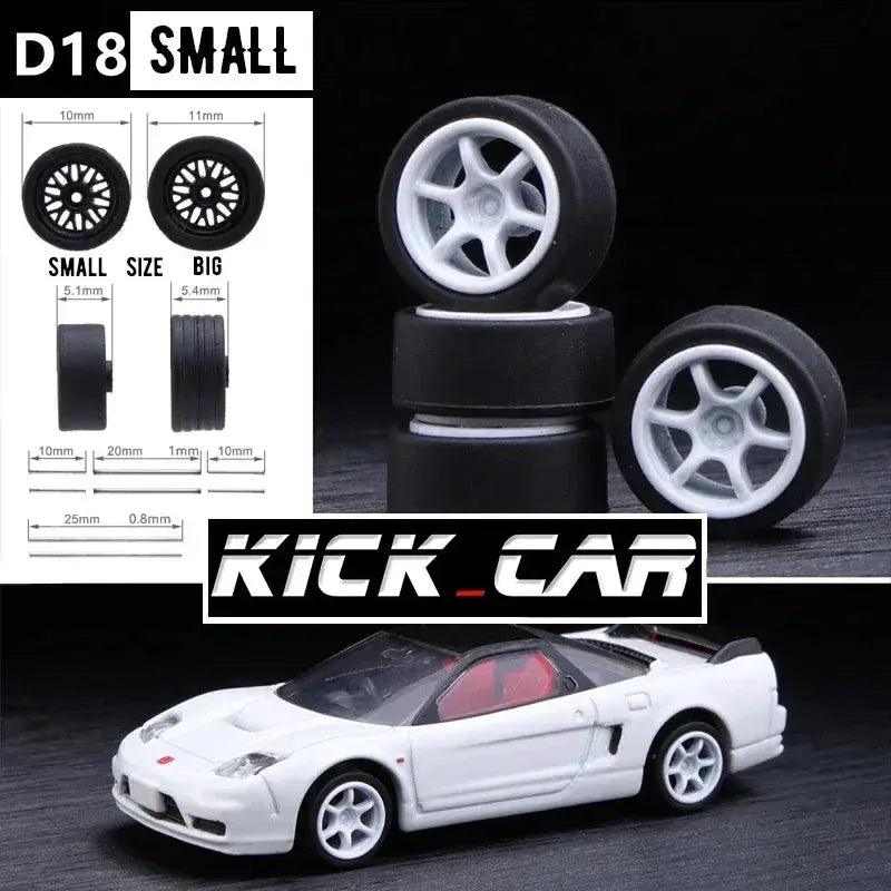  1/64 Scale Model Car Wheels With Rubber Tires Detail Up -  ToylandEU™
