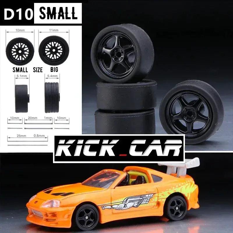  1/64 Scale Model Car Wheels With Rubber Tires Detail Up -  ToylandEU™