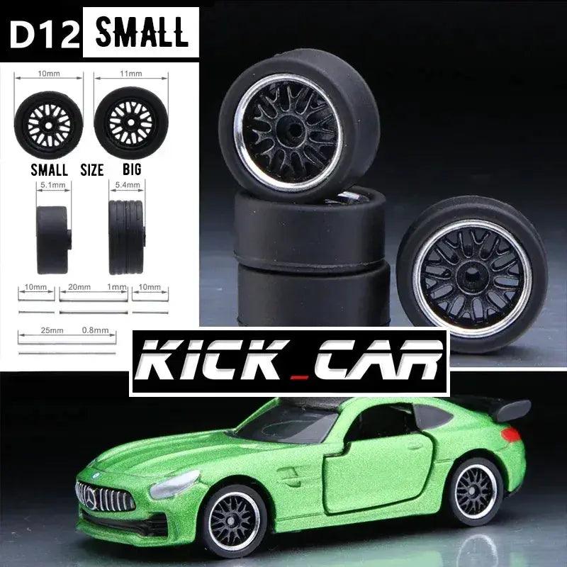  1/64 Scale Model Car Wheels With Rubber Tires Detail Up -  ToylandEU™