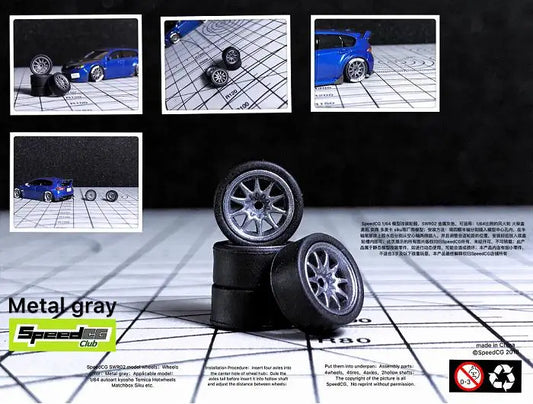 1 64th Scale ABS Wheels For Model Cars Rubber Tire - ToylandEU