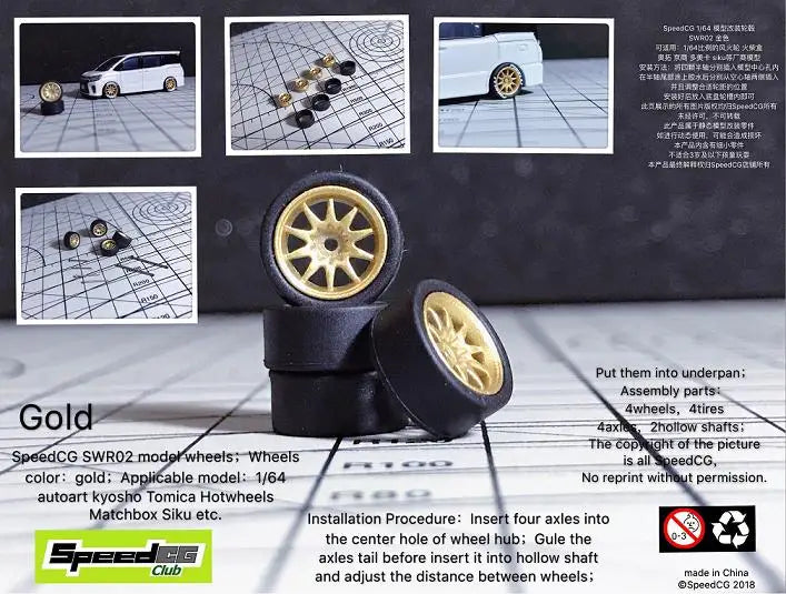 1 64th Scale ABS Wheels For Model Cars Rubber Tire - ToylandEU