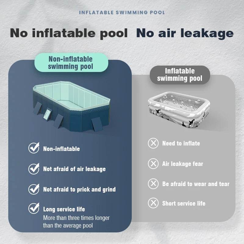 1.6M/1.8M Swimming Foldable Pool for Large Dogs Durable Bathing - ToylandEU