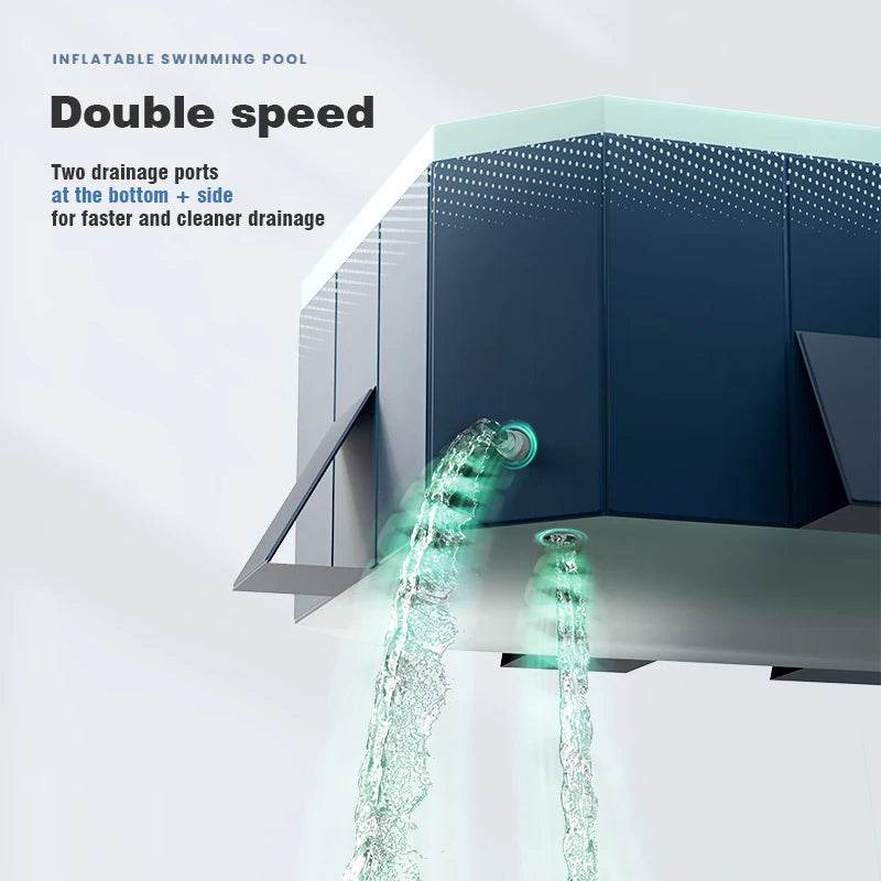 1.6M/1.8M Swimming Foldable Pool for Large Dogs Durable Bathing - ToylandEU