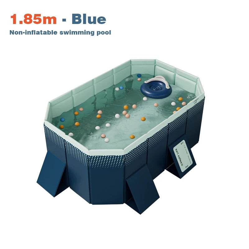 1.6M/1.8M Swimming Foldable Pool for Large Dogs Durable Bathing - ToylandEU