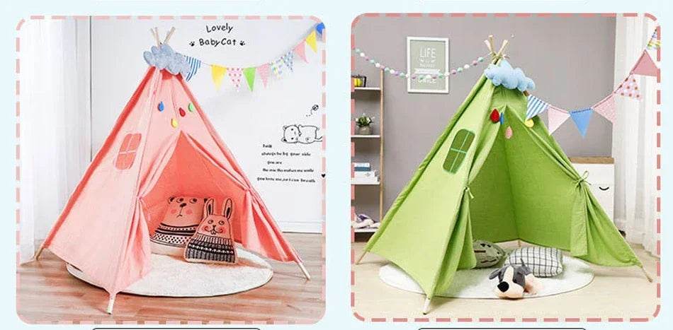 1.6M Portable Kids Tent Play House for Children Cabana Teepee - ToylandEU