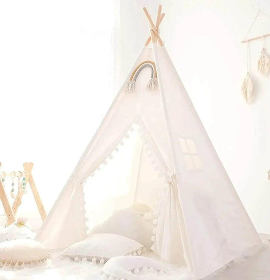  1.6m/1.3m Kid Tent Indoor Play House Wigwam Portable Teepee -  ToylandEU™