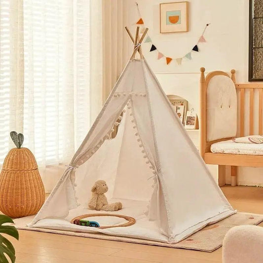  1.6m/1.3m Kid Tent Indoor Play House Wigwam Portable Teepee -  ToylandEU™