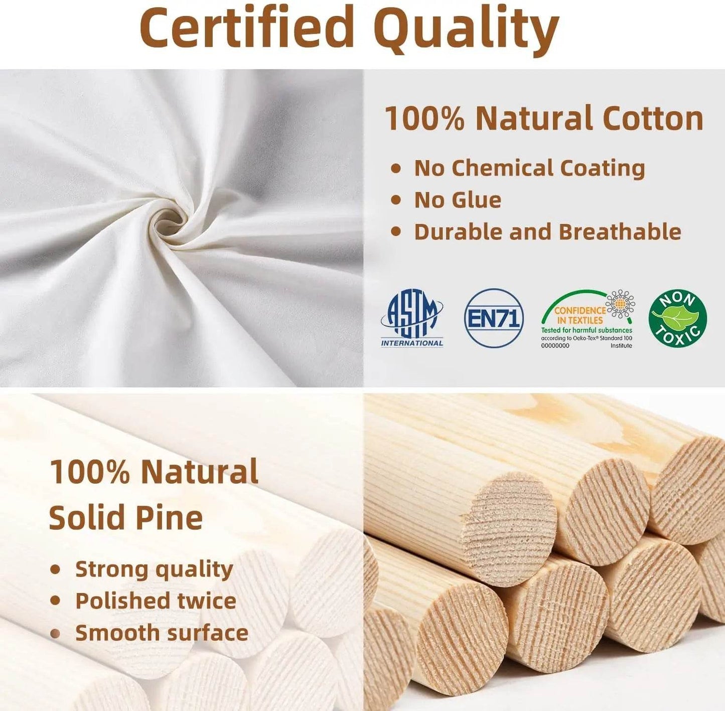 1.6m/1.3m Kid Tent Indoor Play House Wigwam Portable Teepee - ToylandEU