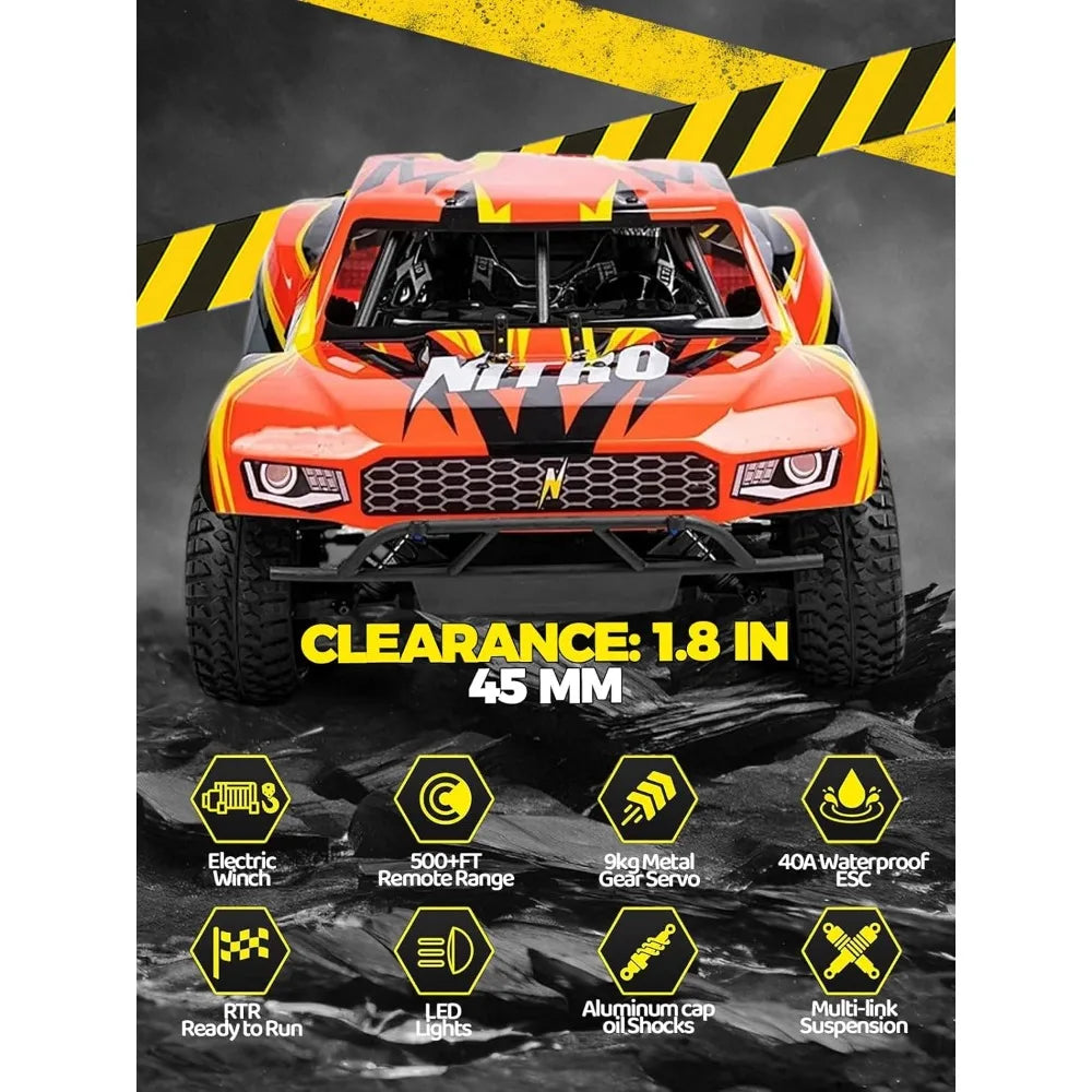  1/8 Scale 4WD Brushless Electric RC Monster Truck 40MPH 