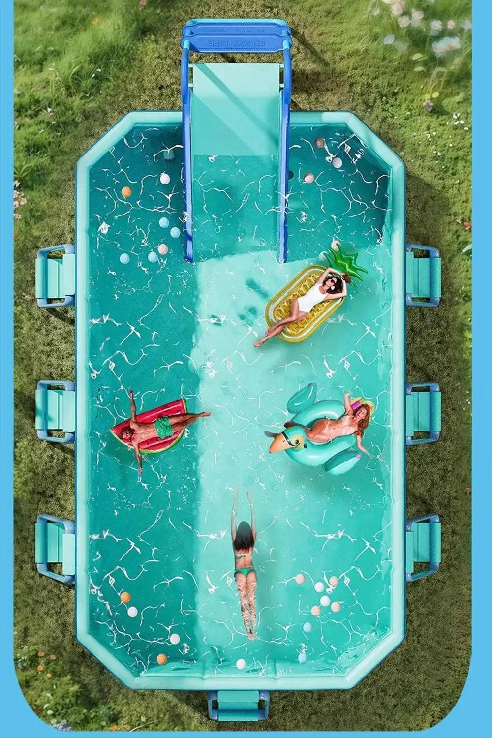  1.8m 2.1m 2.6m 3m PVC Swimming Pool Foldable For Family -  ToylandEU™