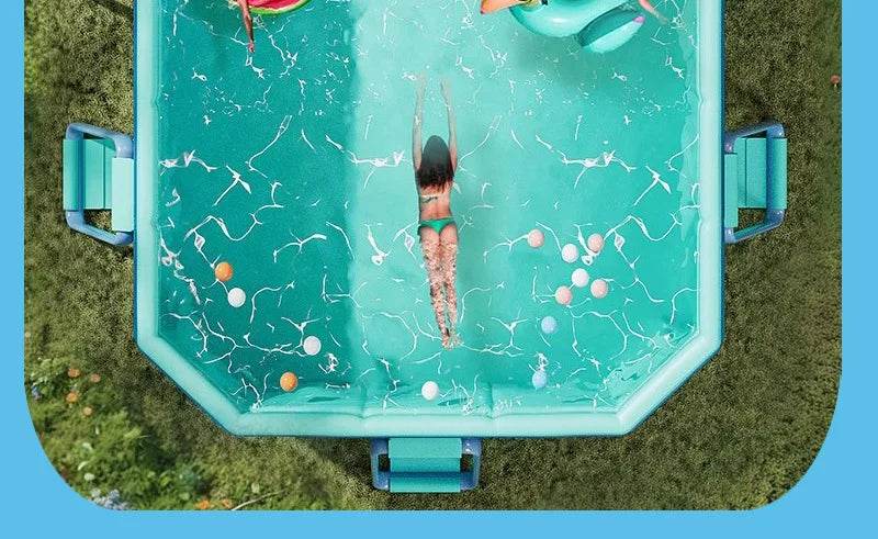 1.8m 2.1m 2.6m 3m PVC Swimming Pool Foldable For Family - ToylandEU
