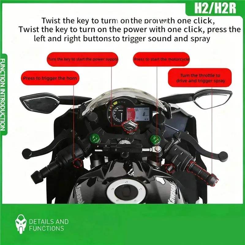 1:9 Diecast Racing Motorcycle Model With Sound And Light - ToylandEU