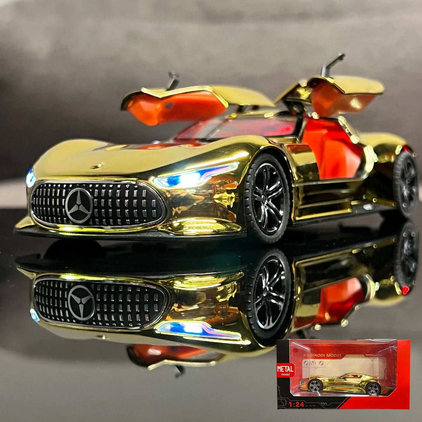 1 To 24 Benz AMG Vision GT Diecast Alloy Model Car With Sound And Lights - ToylandEU