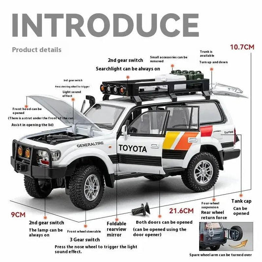  1 To 24 Diecast Alloy Toyota Land Cruiser LC80 Model -  ToylandEU™