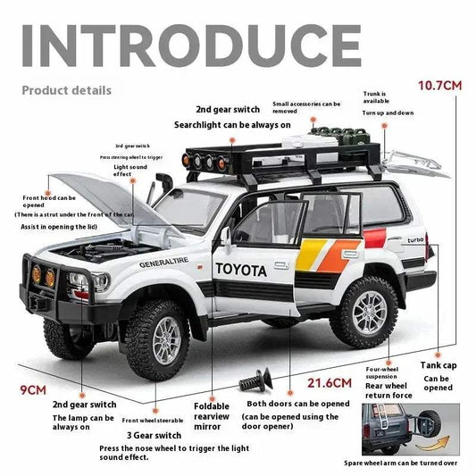  1 To 24 Diecast Alloy Toyota Land Cruiser LC80 Model -  ToylandEU™