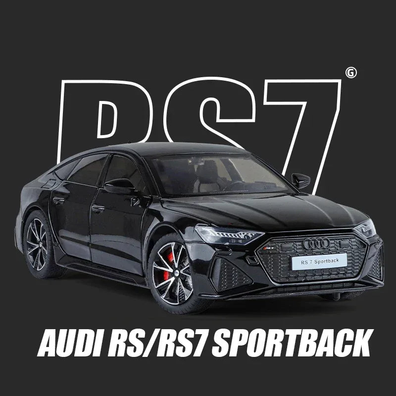 1 To 24 Diecast Audi RS7 Sportback Car Model Metal Sound And Light - ToylandEU