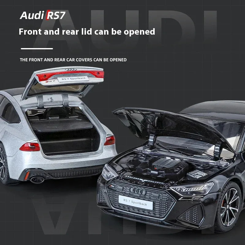 1 To 24 Diecast Audi RS7 Sportback Car Model Metal Sound And Light - ToylandEU