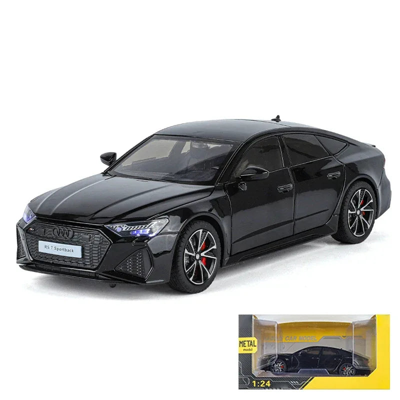 1 To 24 Diecast Audi RS7 Sportback Car Model Metal Sound And Light - ToylandEU