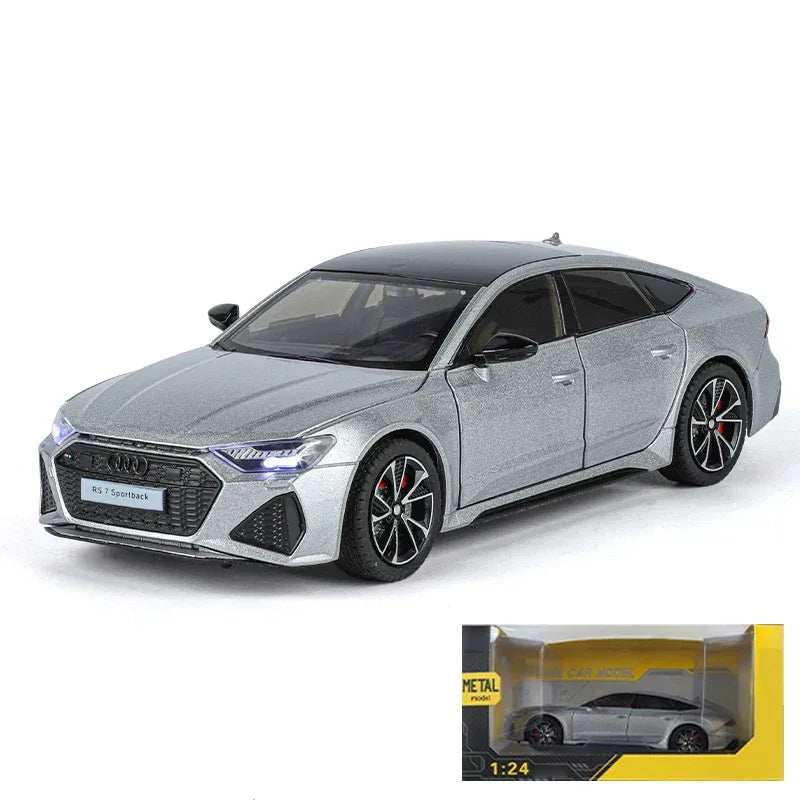 1 To 24 Diecast Audi RS7 Sportback Car Model Metal Sound And Light - ToylandEU