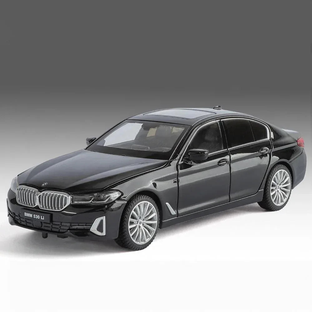 1 To 24 Diecast BMW 530Li Car With Pull Back And Sound Lights For Boys - ToylandEU