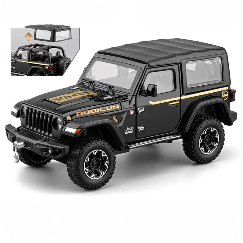 1 To 24 Diecast Jeep Wrangler Rubicon Off Road SUV With Sound Light Pull Back - ToylandEU