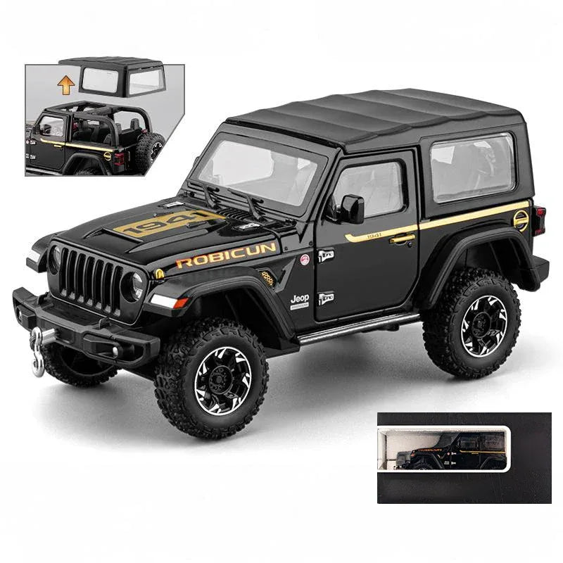 1 To 24 Diecast Jeep Wrangler Rubicon Off Road SUV With Sound Light Pull Back - ToylandEU